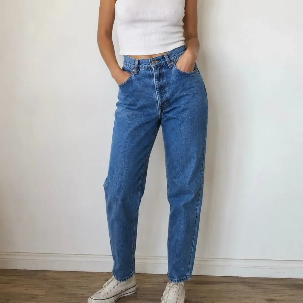 The Gap Vintage High Rise Tapered Mom Jeans USA Made 100% Cotton Size 13/14 - Picture 1 of 8